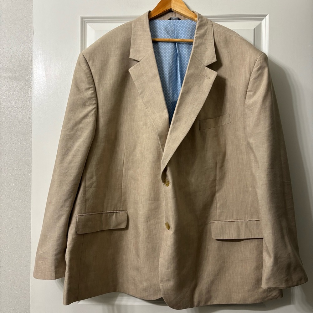 Oak Hill Linen blend Jacket size 4XL 58R 60R Color Flax